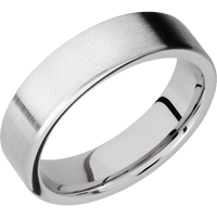 6mm wide Flat Inconel Ring with Satin Finish / None Interior Pattern