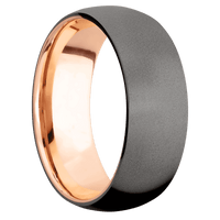 Tantalum Noir + Bead Finish + 14K Rose Gold
