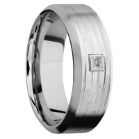 10K White Gold + Treebarkh , Satin Finish