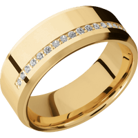 10K Yellow Gold + Polish , Satin Finish
