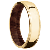 10K Yellow Gold + Polish Finish + Sequoia