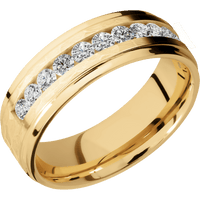 10K Yellow Gold + Hammer , Polish Finish
