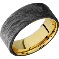 Forged Carbon Fiber + None Finish + 14K Yellow Gold