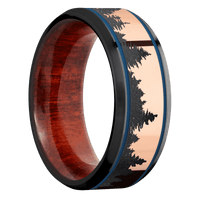 Zirconium + Polish , Satin Finish + Red Heart