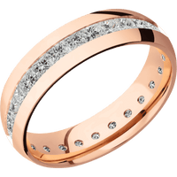 14K Rose Gold + Polish Finish