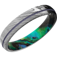Damascus + Polish Finish + Abalone