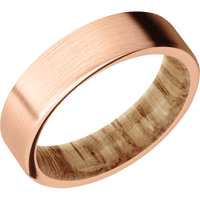 14K Rose Gold + Satin Finish + Natural Oak