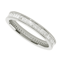 Platinum band with 64 Baguette Lab Grown Diamond having TCW-1.28