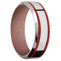 18K White Gold + Polish , Polish Finish + Rose Gold