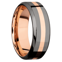 Tantalum Noir + Polish , Polish Finish + 14K Rose Gold