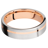 Palladium + Satin , Satin Finish + 14K Rose Gold