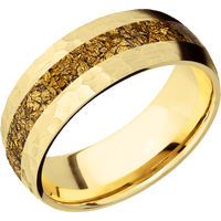 10K Yellow Gold + Hammer Finish