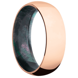 14K Rose Gold + Polish Finish + Black Mother of Pearl