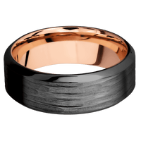 Zirconium + Treebarkh , Polish Finish + 14K Rose Gold