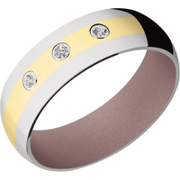 10K Yellow Gold + Polish Finish + Pink Champagne