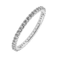 14K White Gold band with 41 Round Lab Grown Diamond having TCW-.62