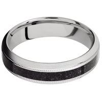 14K White Gold + Hammer , Satin Finish