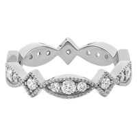 Platinum band with 5 Round, 5 Round and 10 Round Lab Grown Diamond having TCW-.6