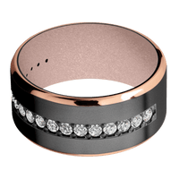 Zirconium + Bead , Polish Finish + Rose Gold