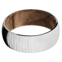14K White Gold + Treebark1 Finish + Maple Burl