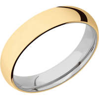 14K Yellow Gold + Polish Finish + Titanium