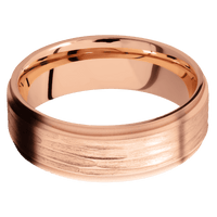 14K Rose Gold + Treebarkh , Bead Finish