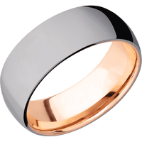 Tantalum + Polish Finish + 14K Rose Gold