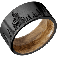 Zirconium + Satin Finish + Whiskey Barrel