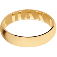 14K Yellow Gold + Bead Finish
