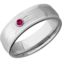 18K White Gold + Treebarkh Finish