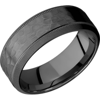 Zirconium + Hammer , Bead Finish