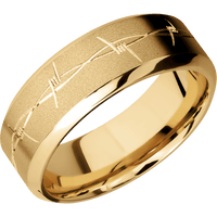 10K Yellow Gold + Sand , Polish Finish