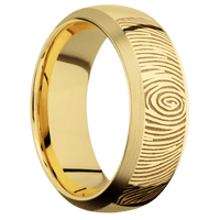 10K Yellow Gold + Polish , Satin Finish