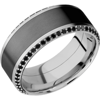 10K White Gold + Satin , Polish Finish