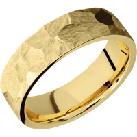 10K Yellow Gold + Rock Finish