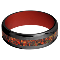 Zirconium + Satin , Polish Finish + Red Apple