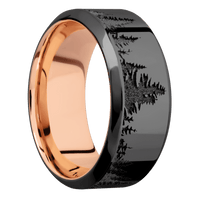 Zirconium + Polish , Polish Finish + 14K Rose Gold