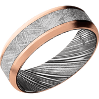 18K Rose Gold + Hammer , Bead Finish + Woodgrain