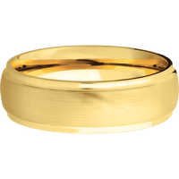 18K Yellow Gold + Satin , Polish Finish