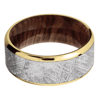 14K Yellow Gold + Polish , Polish Finish + Sequoia