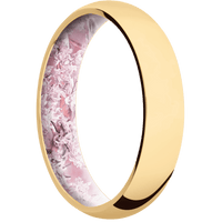 10K Yellow Gold + Polish Finish + King's Pink