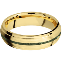 14K Yellow Gold + Anglesatin , Polish Finish