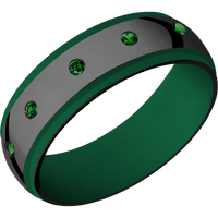 Zirconium + Polish , Satin Finish + Green
