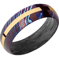 Titanium Damascus + Polish , Polish Finish + Forged Carbon Fiber
