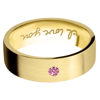 14K Yellow Gold + Satin Finish