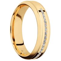18K Yellow Gold + Polish , Satin Finish