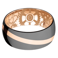 Zirconium + Polish Finish + 18K Rose Gold