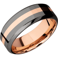 Tantalum Noir + Polish , Polish Finish + 14K Rose Gold
