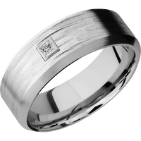 10K White Gold + Treebarkh , Satin Finish