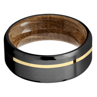 Zirconium + Anglesatin , Polish Finish + Whiskey Barrel